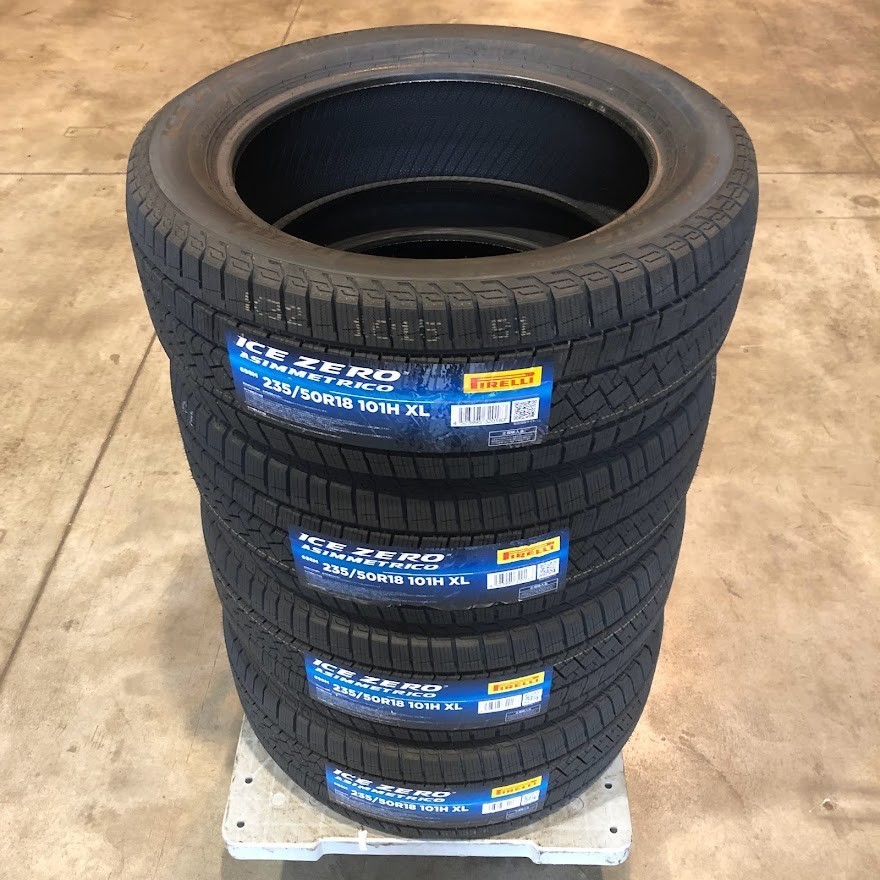 保管袋付 (FE005.17) 送料別 [4本セット] PIRELLI ICE ZERO ASIMMETRICO　235/50R18 101H XL 2022年製造 室内保管 235/50/18 スタッドレス_画像1