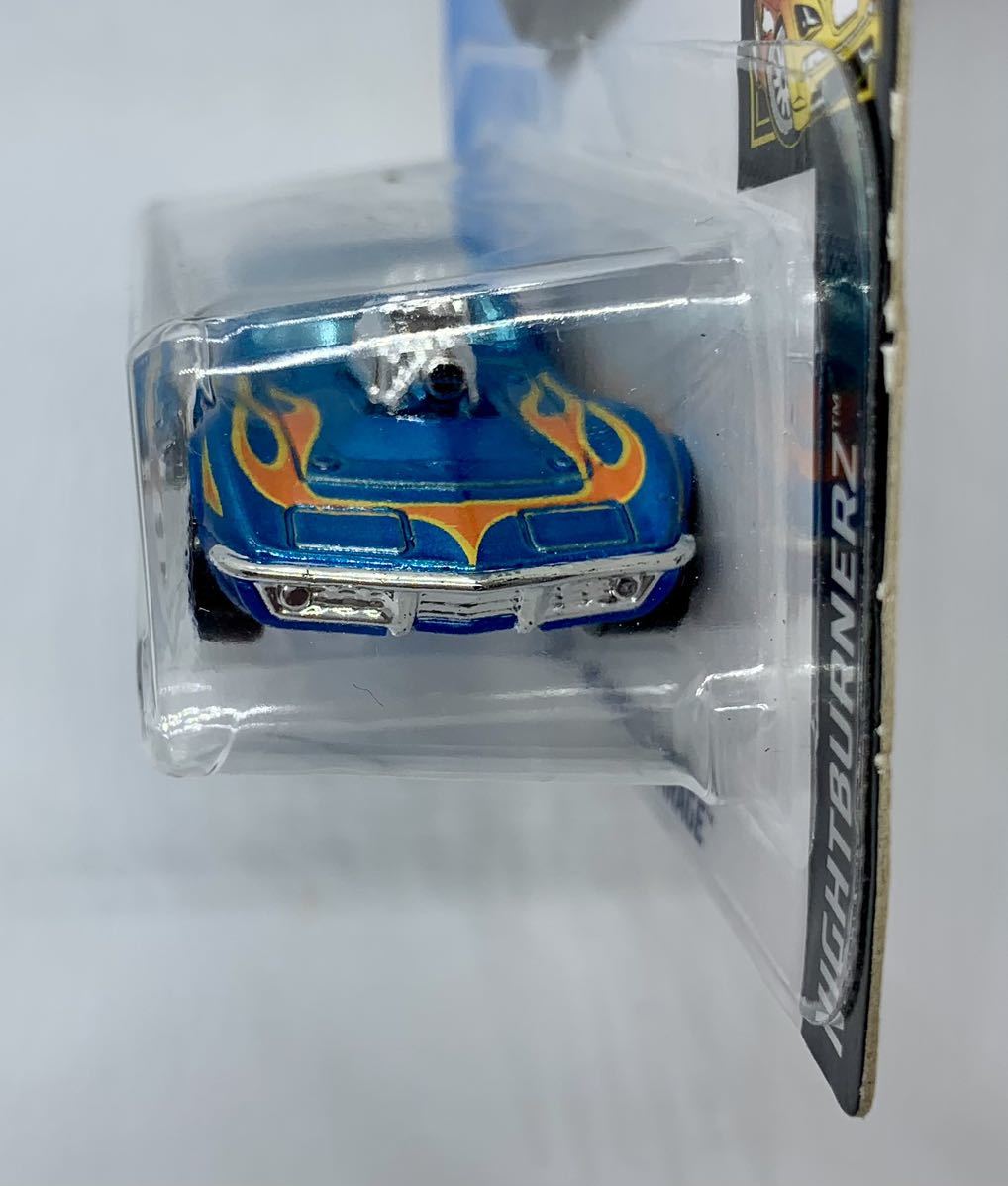 319// Hot Wheels ホットウィール ガスモンキー ガレージ '68 CORVETTE GAS MONKEY GARAGE ブルーメタリックフレイム柄_画像3