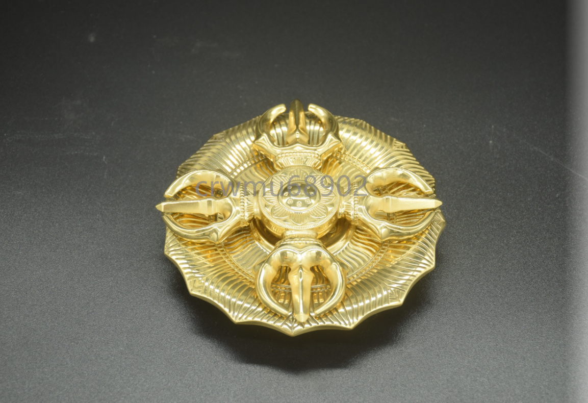 羯磨&輪宝5点セット☆真鍮製4寸120㎜ 仏具一般 羯磨&輪宝5点セット☆真鍮製4寸120㎜ 仏具一般