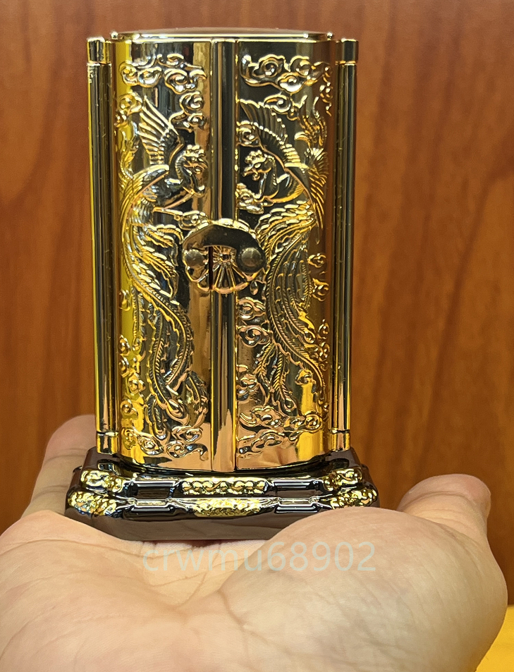 仏像 厨子入り 銅製 金メッキ 不動明王 高さ10.5cmの画像4