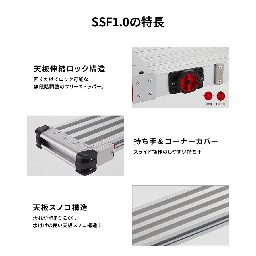 長谷川工業 (ハセガワ) 足場板 SSF1.0-360 スライドステージ 両面使用タイプ 3.6ｍ_画像8