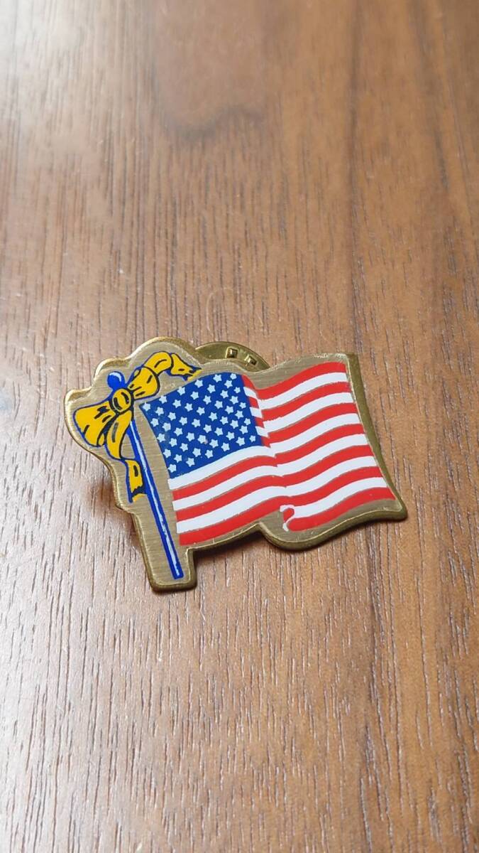 Vintage BALLOU REG’D UNION MADE American Flag Pins 星条旗 ピンバッジ USA製_画像1
