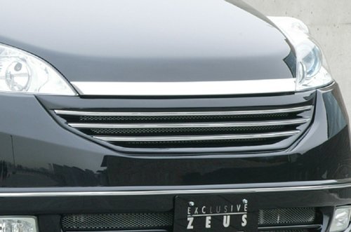 M\'z SPEED フロントグリル ナイトホークブラックパール (B92P) FRP ステップワゴン RG1 RG2 H19.11~H21.9 MC後