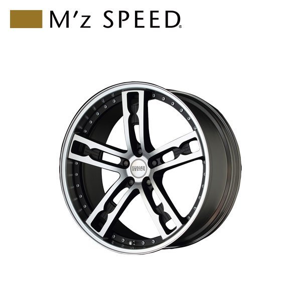 M'z SPEED FORGED DESIGN 555 22×10.0J PCD120 5H +17 マットブラック/ポリッシュ 22インチ 鍛造2ピースアルミホイール 1本