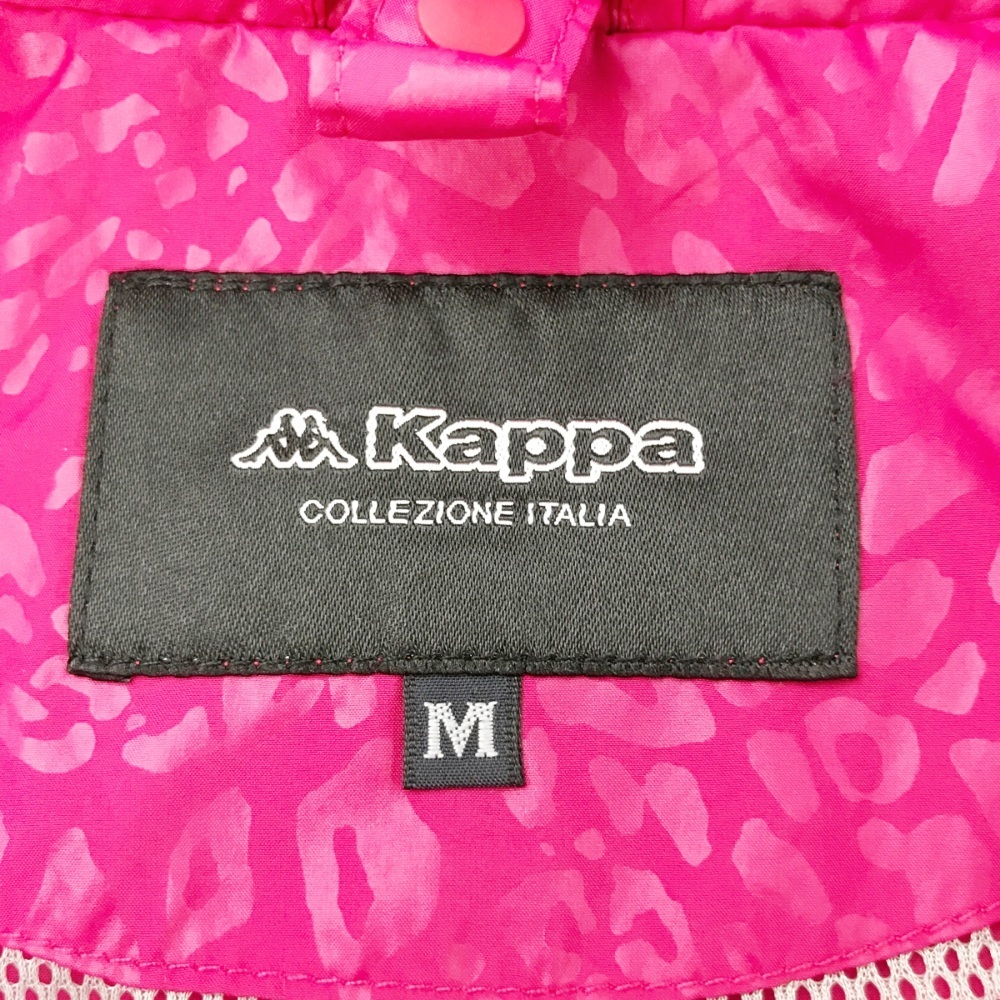KAPPA カッパ 裏メッシュ 袖取り外し可能 2way ジップジャケット ヒョウ柄 レオパード ピンク系 ゴルフウェア レディース_画像8