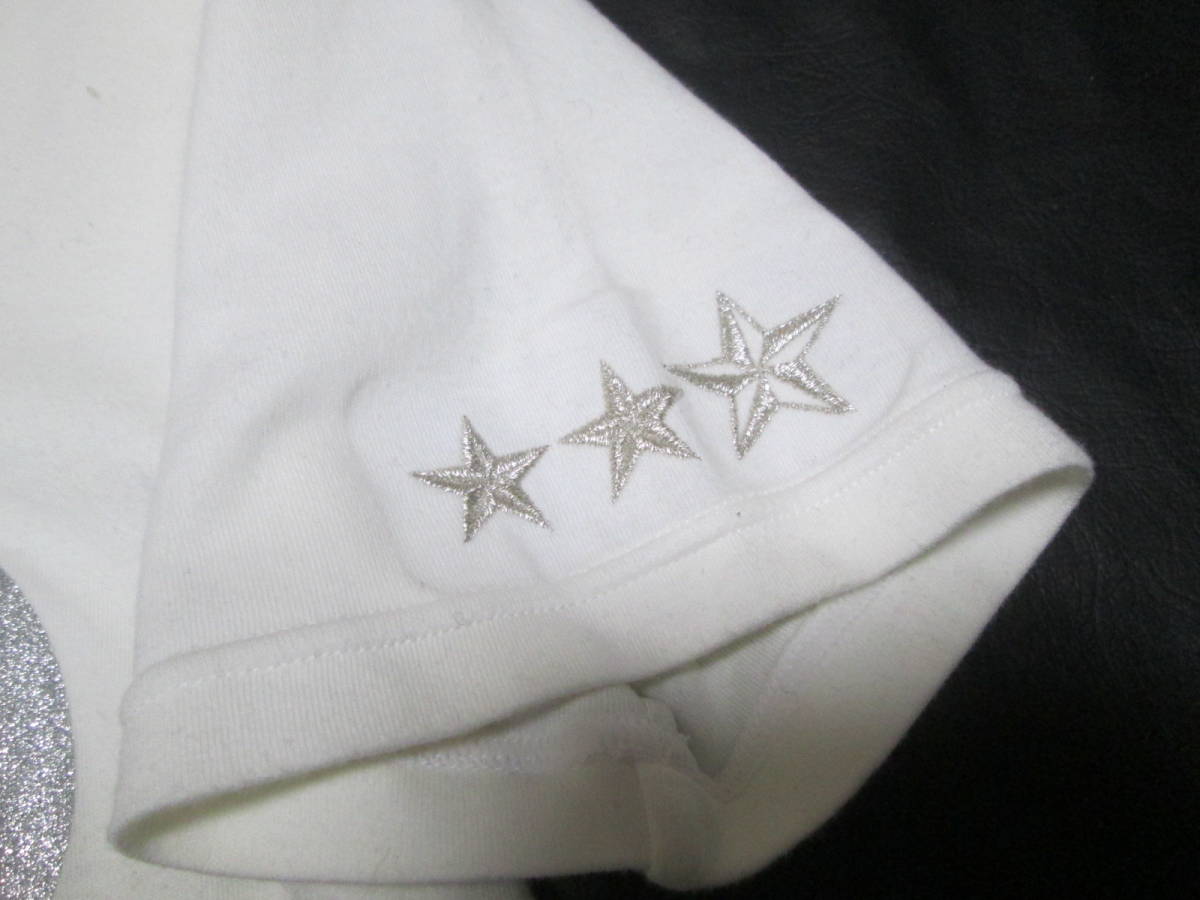 DRESS CAMP ドレスキャンプ × チャンピオン 袖星刺繍 ロゴプリント Tシャツ_画像4