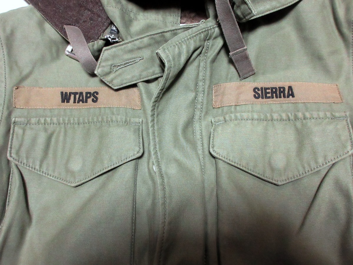 レア ダブルタップス WTAPS 14AW M-65 裏ボア フード着脱可能 ミリタリー フィールドジャケット 142GWDT-JKM01S ブルゾン_画像2