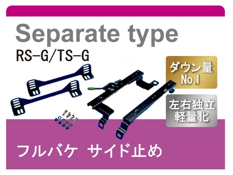 [レカロRS-G/TS-G]L700S/L710S ミラジーノ(セパレート)用シートレール[カワイ製作所製]_画像1