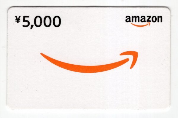 Amazon　アマゾンギフト券　5000円分　現物発送、コード通知どちらでも可　２_画像1