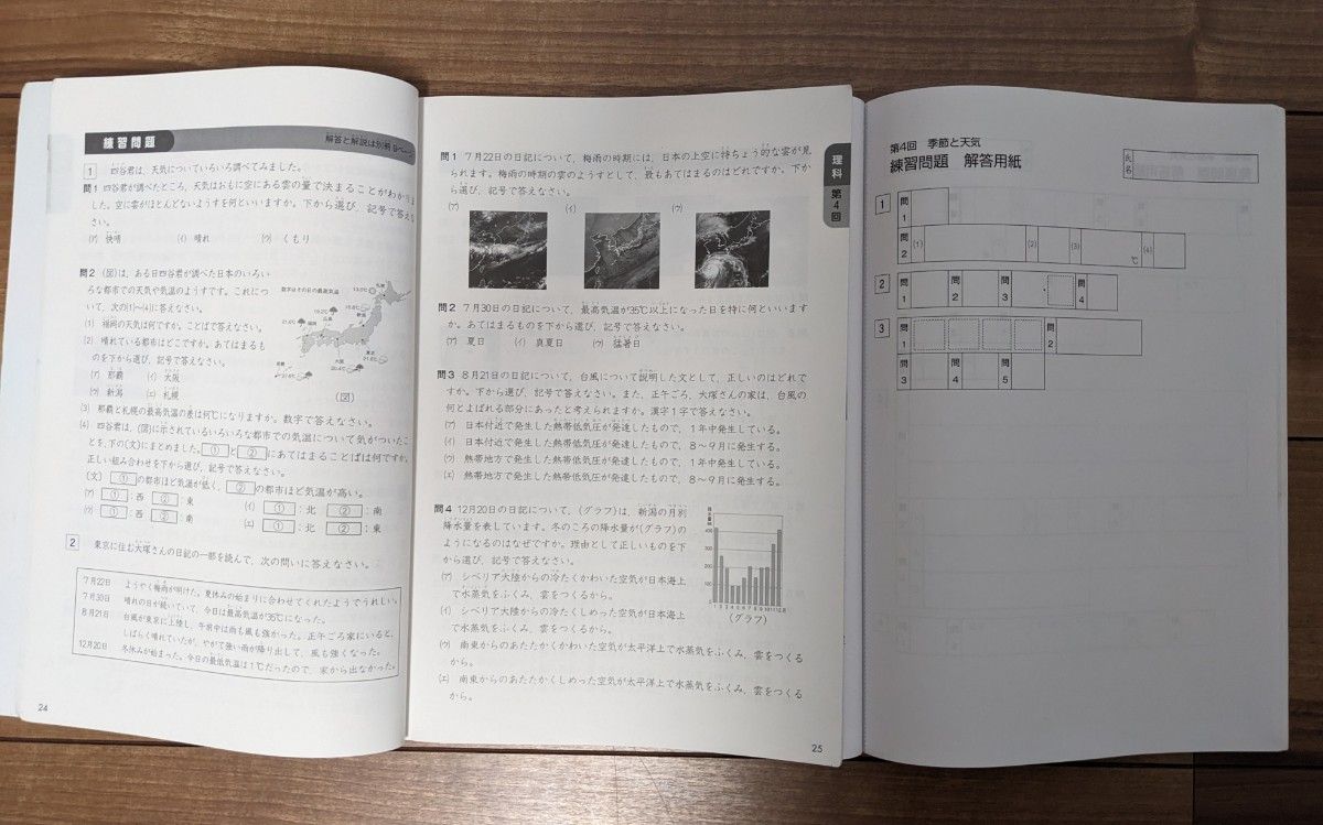 used_一部記入済】四谷大塚 予習シリーズ_演習問題集_理科4年 used_一部記入済】四谷大塚 予習シリーズ_演習問題集_理科4年