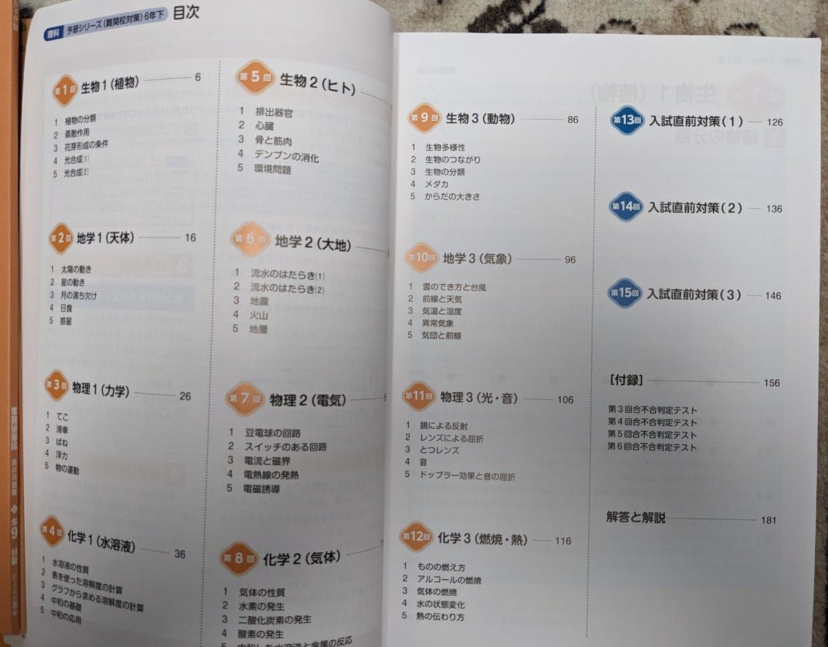 used】四谷大塚 予習シリーズ_理科_6年上と下 難関校対策 4冊 used】四谷大塚 予習シリーズ_理科_6年上と下 難関校対策 4冊
