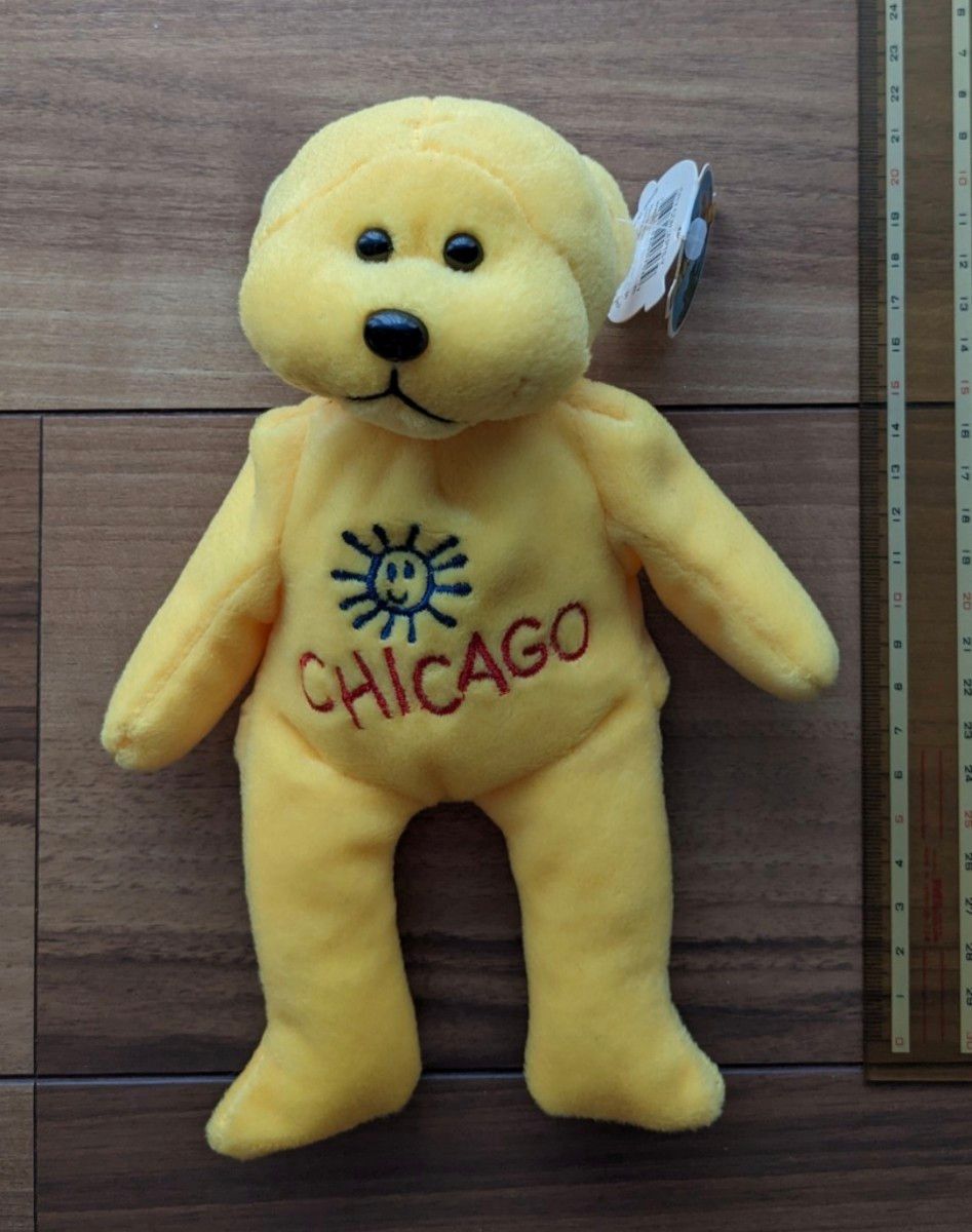 【未使用】ぬいぐるみ 2個★Chicago Bright Yellow bear★Brookstone Puppy Dog NAP