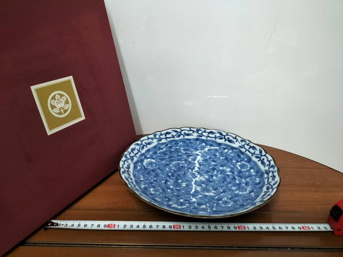 コレクション　昭和　レトロ　アンティーク　大皿　料理皿　たち吉　陶器　飾り　未使用_画像1
