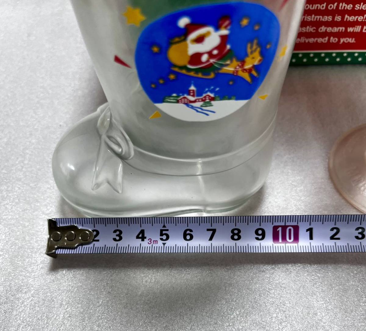  new goods unused long-term keeping goods KFC ticket Tackey Christmas limitation boots car flannel glass 2 piece set Showa Retro set 