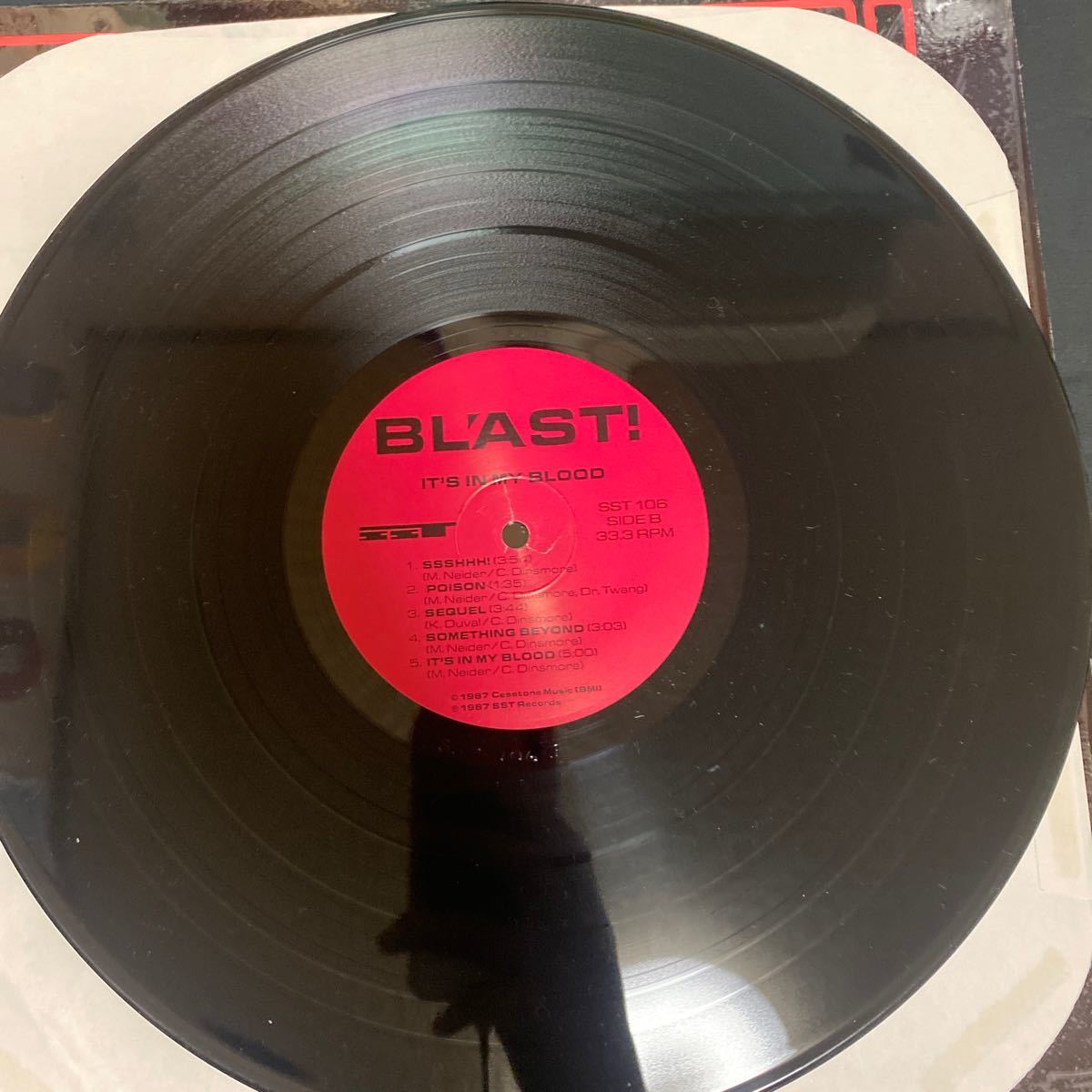 【美品】 BLAST! 「IT'S IN MY BLOOD」 SST106 1987年 レコード LP_画像5