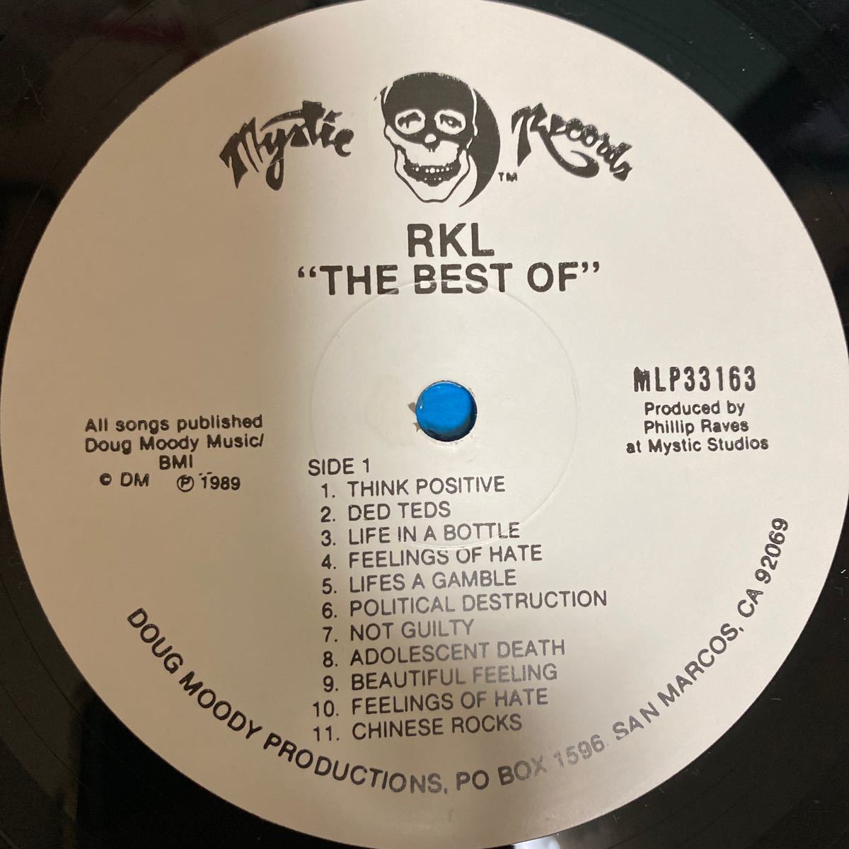 RKL 「The Best Of RKL On Mystic Records」 MLP33163 1989年 レコード LP_画像4