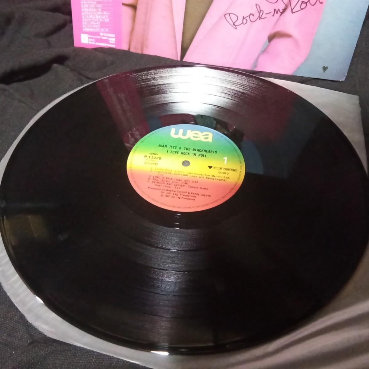 【 帯・インサート付 】 Joan Jett & Blackhearts 「 I Love Rock’n Roll 」 LPレコード P11220_画像4