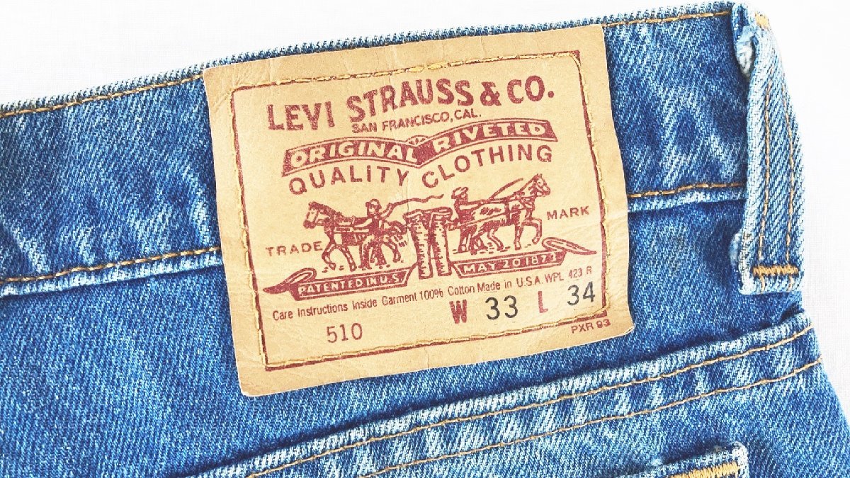 リーバイス 510 LEVI'S デニム インディゴ W33 L34 MI-1の画像3