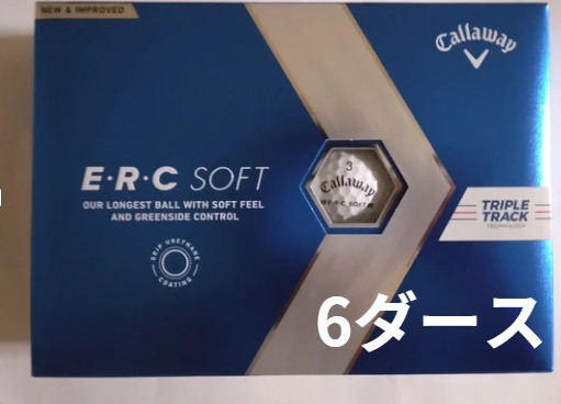 送料無料 新品 6ダース 72球 ゴルフボール キャロウェイ トリプルトラック 2023年モデル ERCソフト ホワイト 日本正規品_画像1