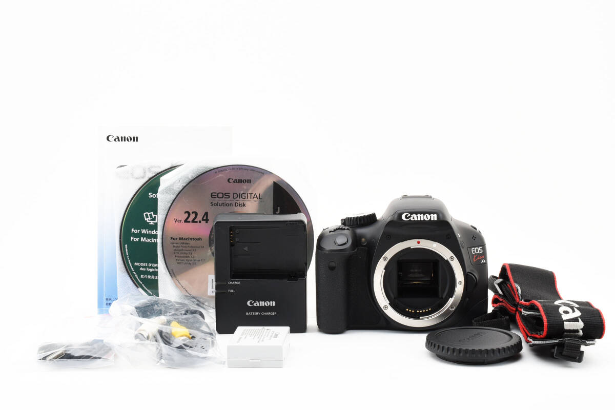 【完動美品】人気機種 Canon キャノン EOS Kiss X4 ボディ　付属品多数
