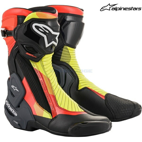 在庫あり アルパインスターズ ブーツ 2221019 SMX PLUS v2 BOOT BLACK RED FLUO YELLOW FLUO(1351) サイズ:44/28.5cm_画像1