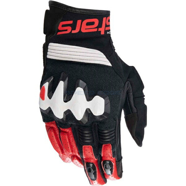 在庫あり アルパインスターズ グローブ 3504822 HALO LEATHER GLOVE BLACK WHITE BRIGHT RED(1304) サイズ:XL