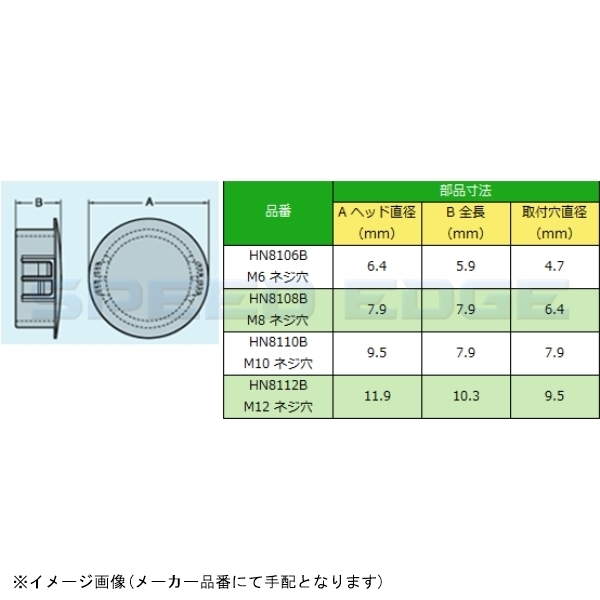 在庫あり HURRICANE ハリケーン HN8108B ホールプラグ 4ケ BLK M8_画像2