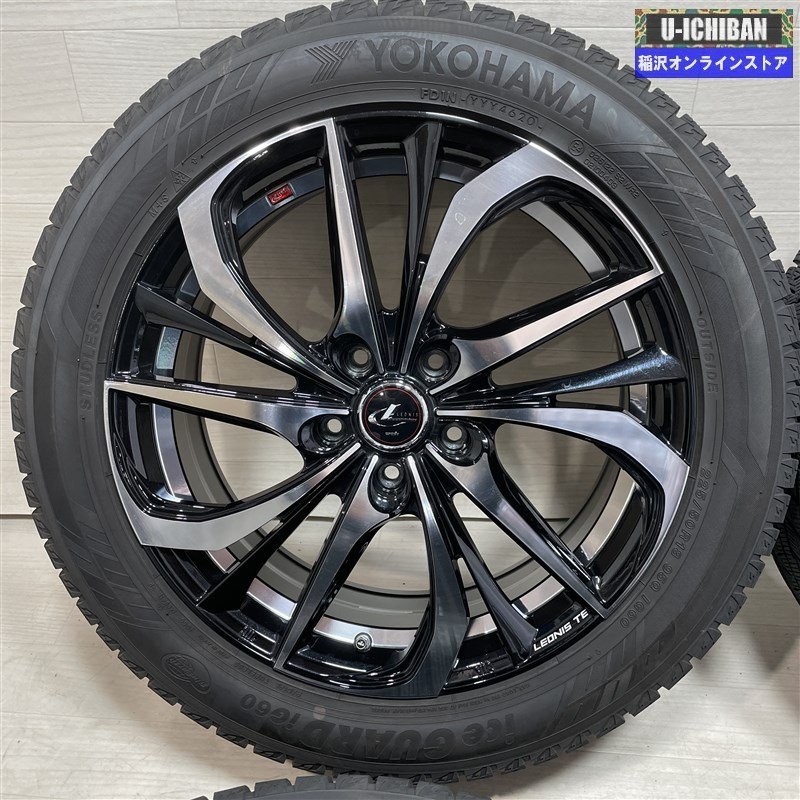 ヴェゼル RC5 オデッセイハイブリッド レオニスTE 7-18+55 5H114.3 ヨコハマ IG60プラス 225/50R18 18インチ スタッドレス 4本セット 009kの画像2