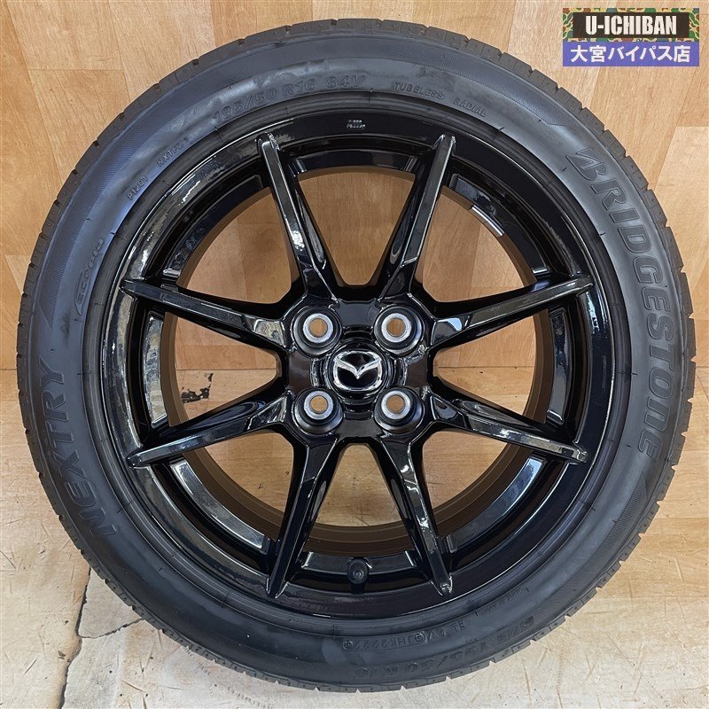 良品 ND ロードスター 純正 16インチ 6.5J +45 4H 100 & DL EC204 / BS ネクストリー 195/50R16 84V 4本 ロードスター等 #■004_画像2