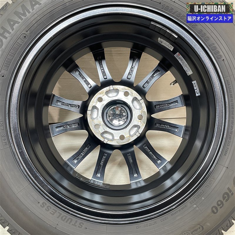 フリード 5穴車 等 WAREN ヴァーレン 6-15+53 5H114.3 2022年製 ヨコハマ IG60 185/65R15 15インチ スタッドレス 4本セット 009k_画像6