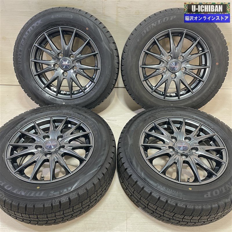 80系 ノア ヴォクシー エスクァイア 等 VELVA 6-15+53 5H114.3 2020年製 ダンロップ WM02 195/65R15 15インチ スタッドレス 4本セット 009k