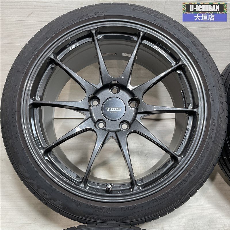 シビック タイプR 鍛造 TWS RS317 9.5-18+46 5H120 2021年製 トーヨー プロクセススポーツ 245/40R18 18インチ 4本セット 002R_画像2