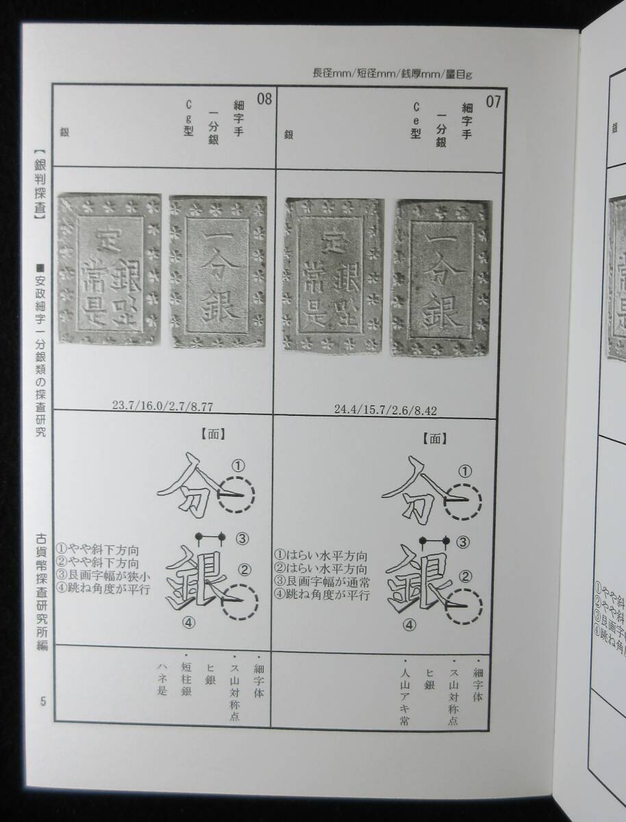 【古金銀】銀判■安政　細字手一分銀※Ce型8.4g・少ないです■解説付き小冊子_画像5