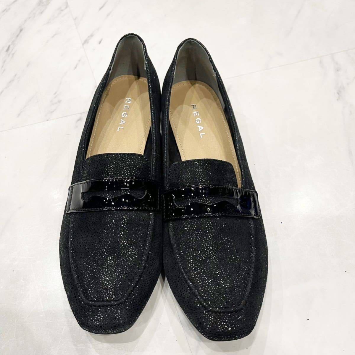 REGAL リーガル レディース シューズ 靴 パンプス レディース 約 24.5cm 相当 ブラック 黒 ラメ_画像2