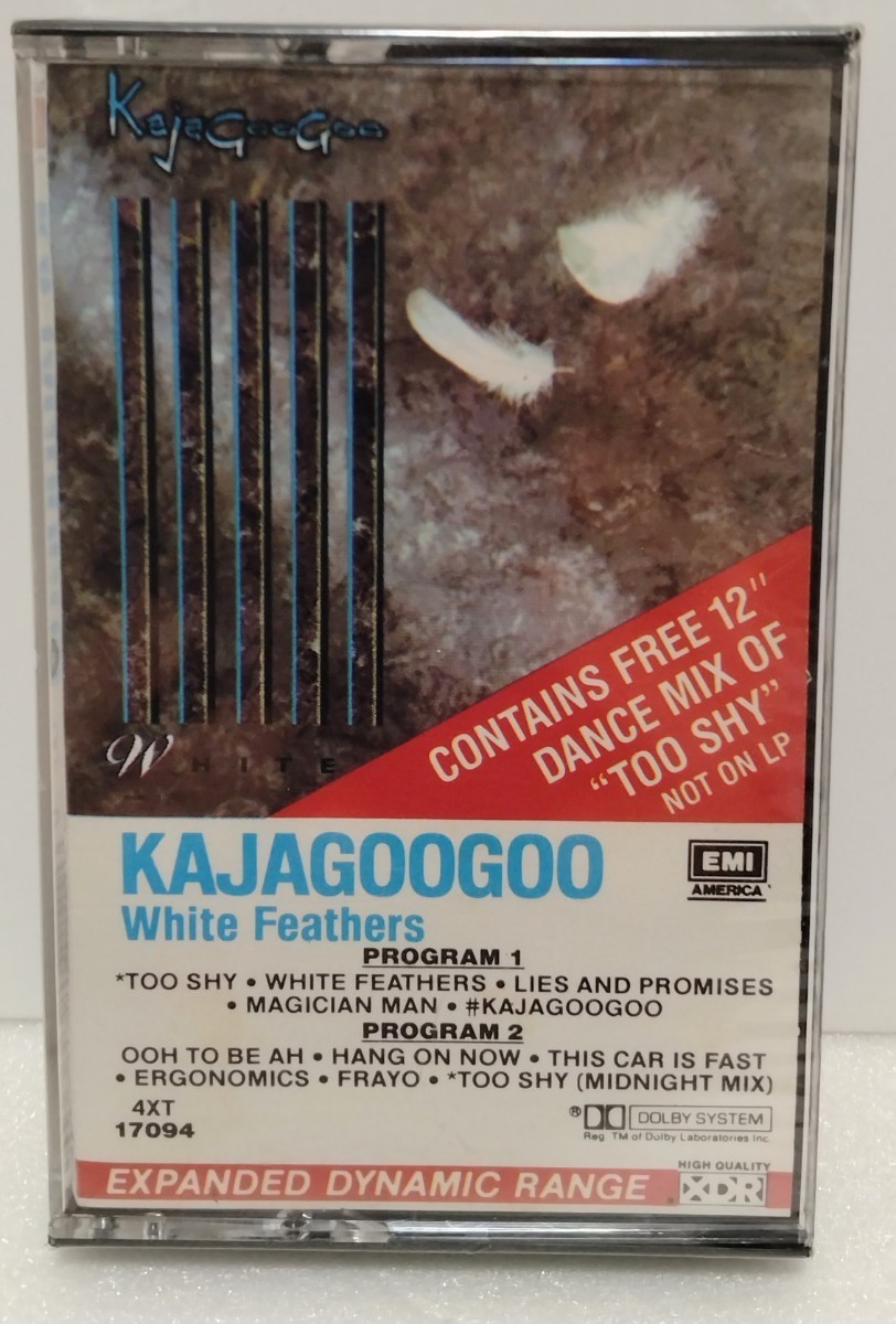 ♪【未開封カセットテープ】KAJAGOOGOO / カジャグーグー：White Feathers / 君はTOO SHY：Ooh To Be Ah 他 全11曲 ♪_画像1