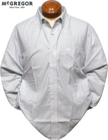 【カーキ Lサイズ】 マックレガー 形態安定ボタンダウン長袖シャツ メンズ 111173601 形態安定加工 長袖シャツ
