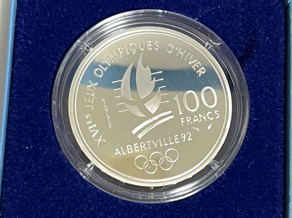 アルベールビル　オリンピック　100フラン銀貨　2点セット_画像5
