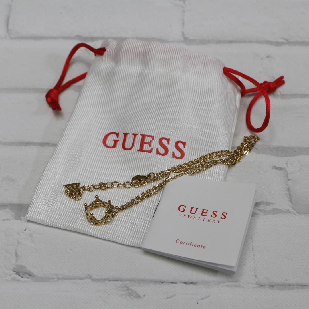 【匿名配送】GUESS ゲス ネックレス ゴールド 王冠 ラインストーン