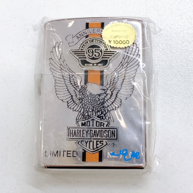 限定品★未使用 Harley Davidson 95th Anniversary Zippo シリアルNo.入り ジッポー ハーレーダビッドソン バックルキーチェーン_画像3