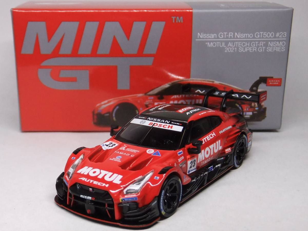 MINI GT★ニッサン GT-R NISMO GT500 SUPER GT 2021シリーズ #23 MOTUL AUTECH GT-R MGT00595-L Nissan スーパーGT ニスモ 1/64 TSM 日本の画像1