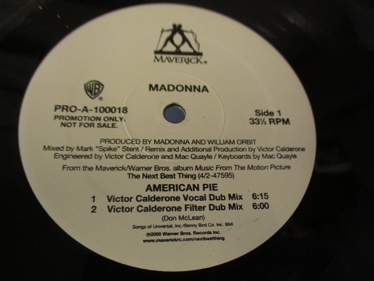 プロモ12インチ 『MADONNA / AMERICAN PIE 』　(Z21)　_画像2