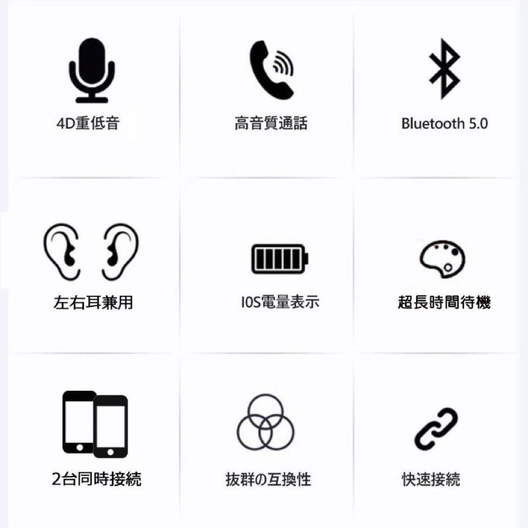 Bluetooth5.0 高音質 ワイヤレスイヤホン 左右兼用 超軽量 2台同時　片耳イヤホン_画像4