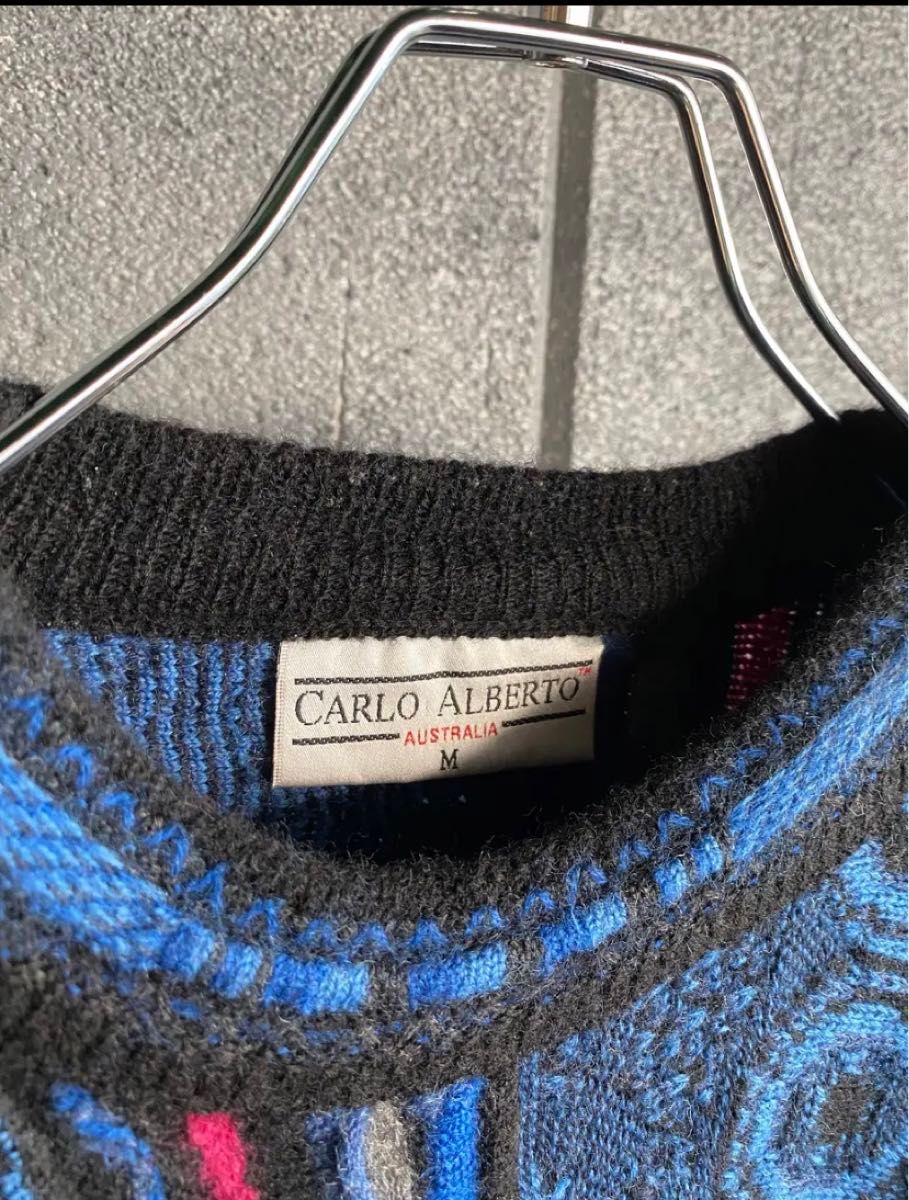 3D ニット　ヴィンテージCARLO ALBERTOD Knit Sweater