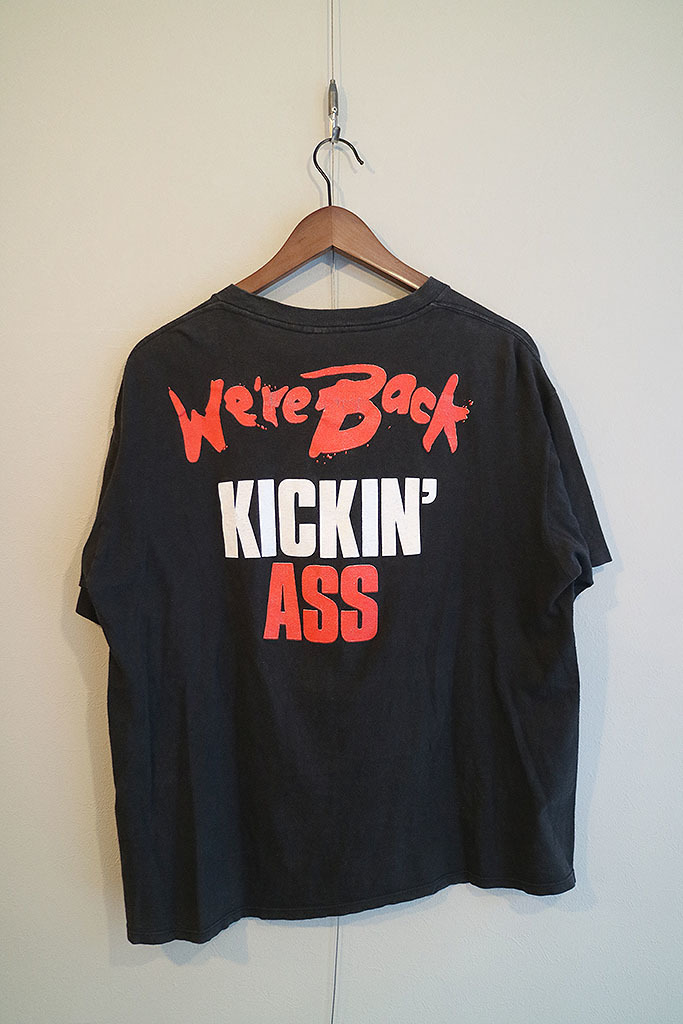 BON JOVI 1989 We're Back KICKIN' ASS T Shirt ボンジョヴィ/バンドTシャツ/ブラック/XL_画像5