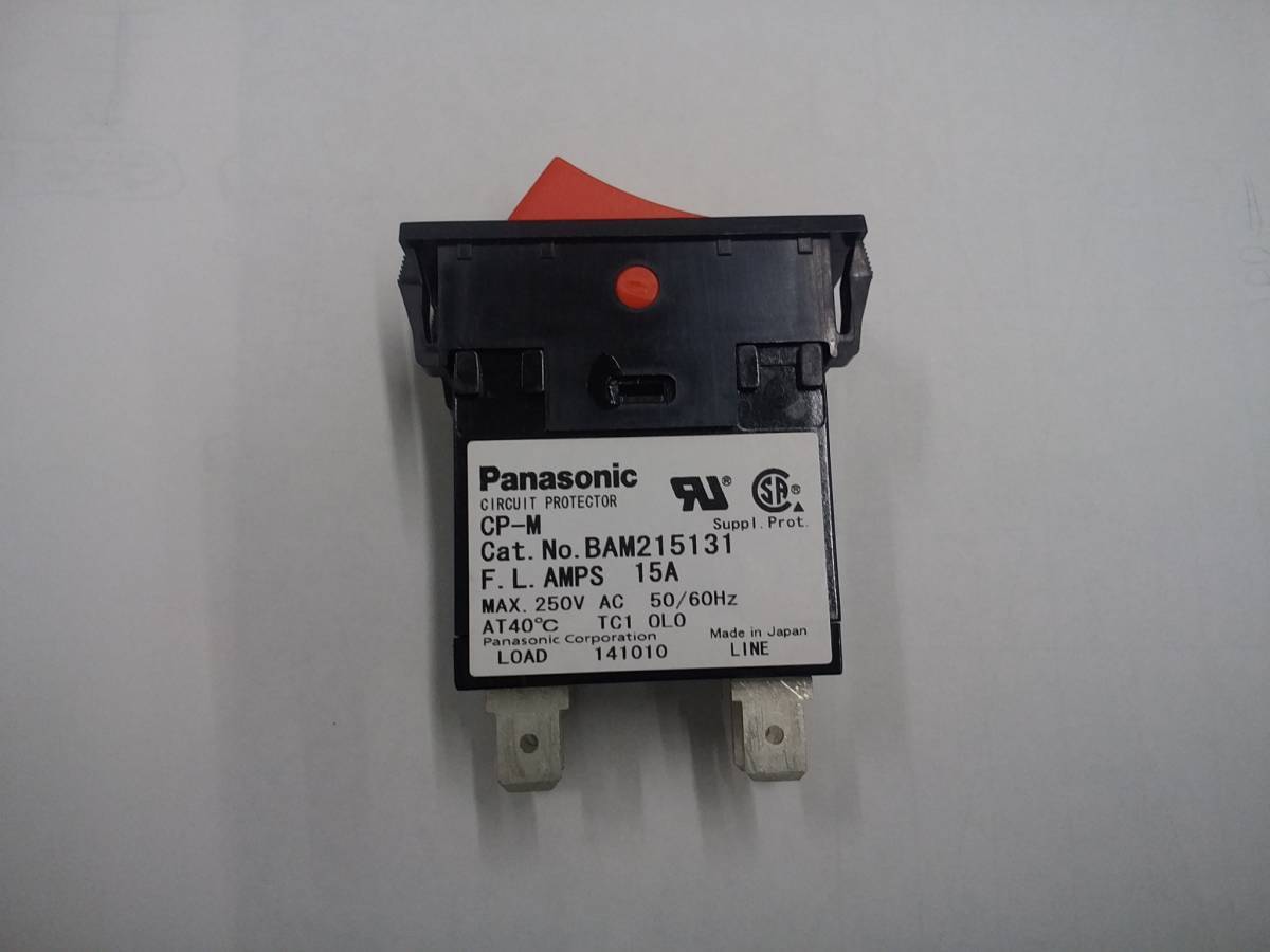 新品未使用 パナソニック(Panasonic) サーキットプロテクタ ロッカースイッチ 波動式 ハンドル AC 250V 2P 15A CP-M BAM215131 松下電器の画像2