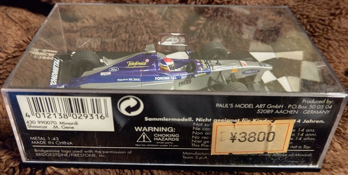 ミニチャンプス PMA 1/43 限定1111台 ミナルディ・M01・フォード 1999 マルク.ジェネ MINICHAMPS MINARDI 1999 SHOWCAR MARC.GENE 難有品_画像10