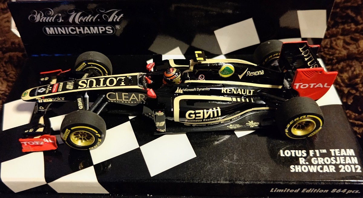 ミニチャンプス PMA 1/43 限定864台 ロータス・E20・ルノー 2012 ロマン.グロージャン MINICHAMPS LOTUS・F1 TEAM SHOWCAR ROMAIN.GROSJEAN_画像2