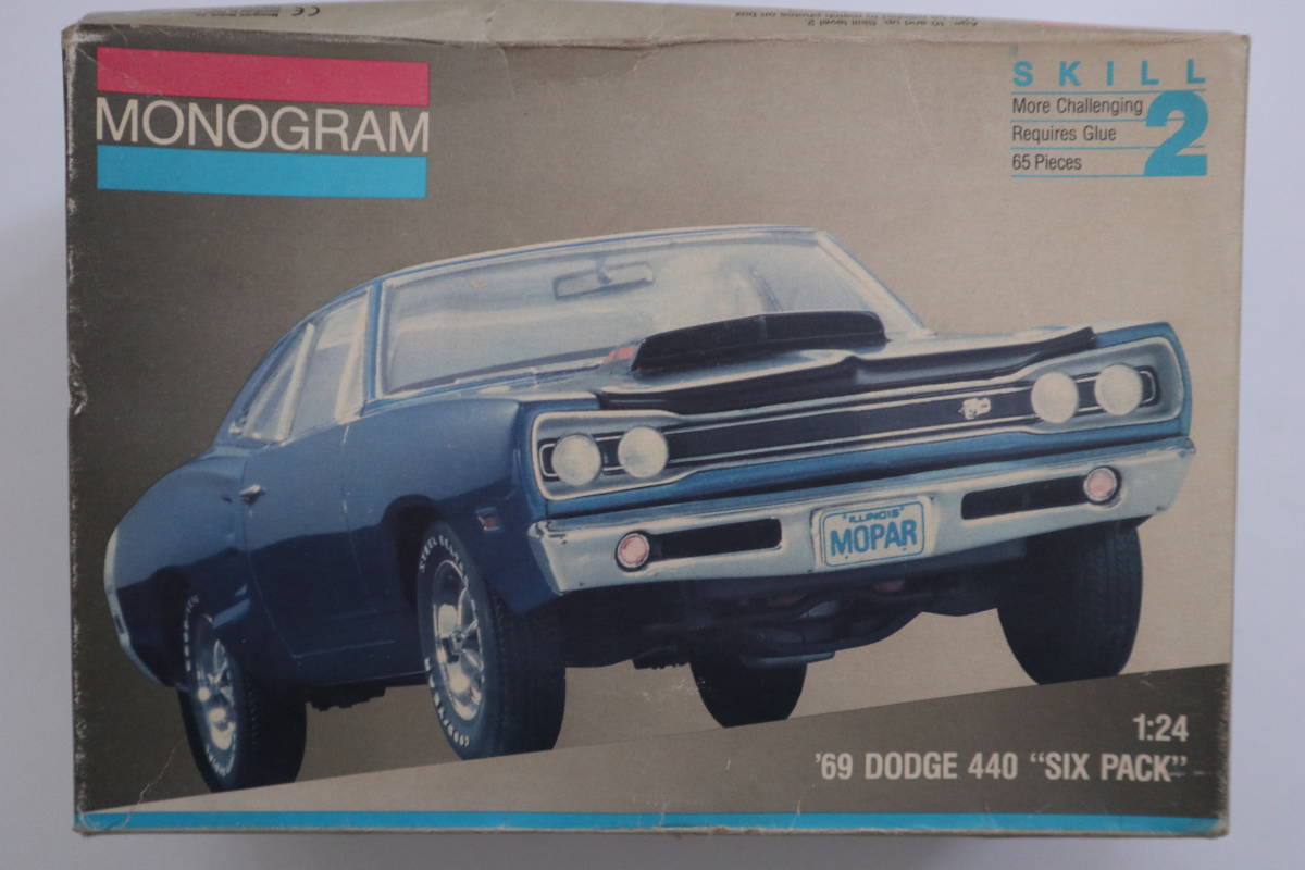 MONOGRAM モノグラム 1/24 No.2215 '69 DODGE 440 SIX PACK ダッヂ シックスパック 1969年式 プラモデル 未組立品 当時物 絶版品 現状品_画像1