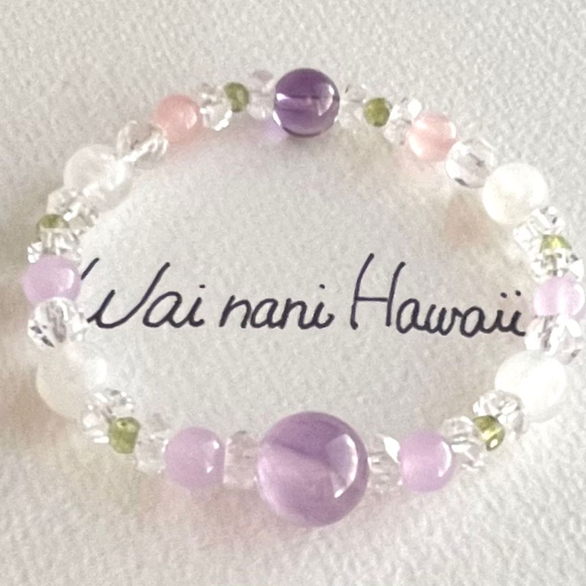 『 Sweet Lavender 花咲く 』ハワイアンパワーストーンブレスレット