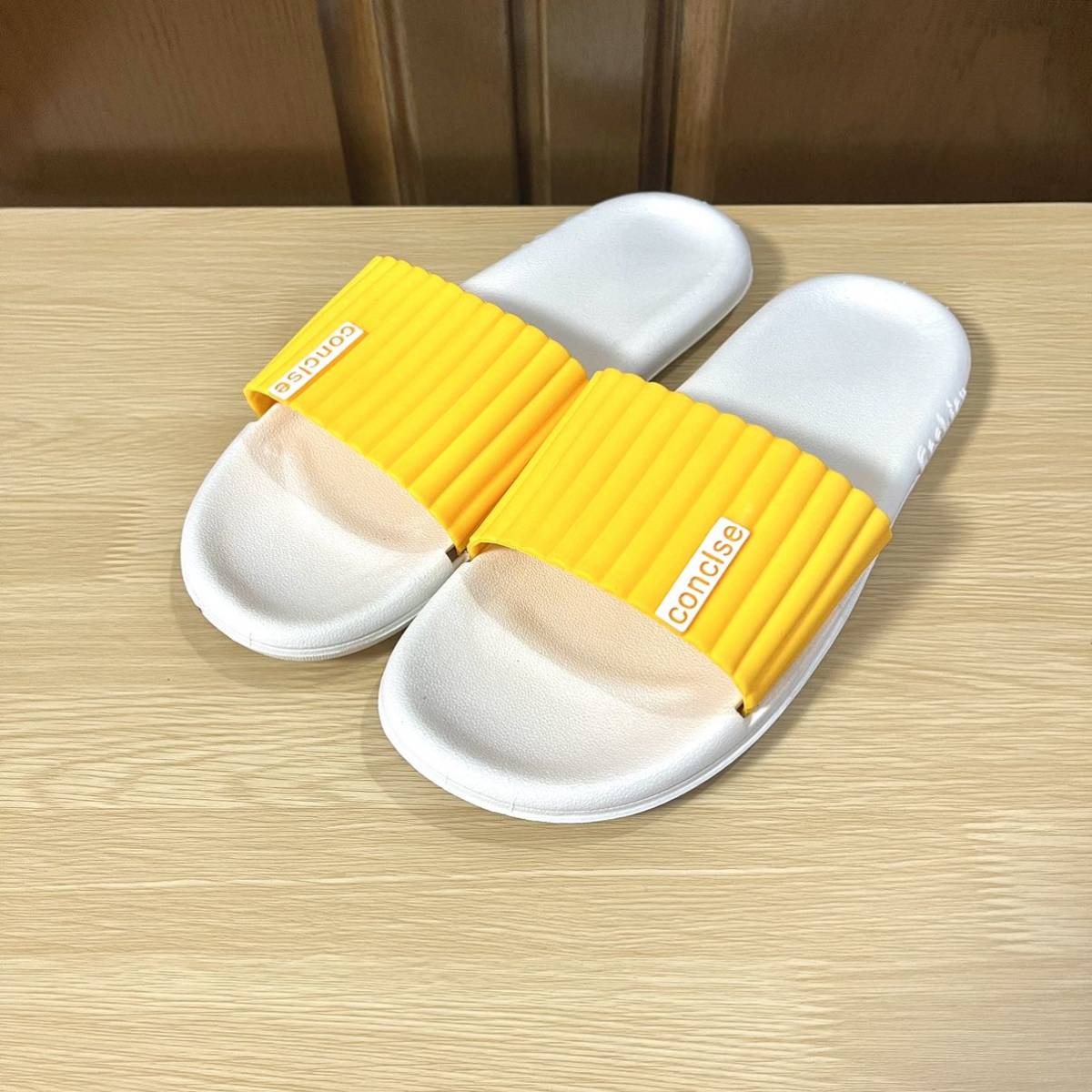  slippers sandals shower sandals veranda stylish soft slip prevention yellow 24.0~24.5